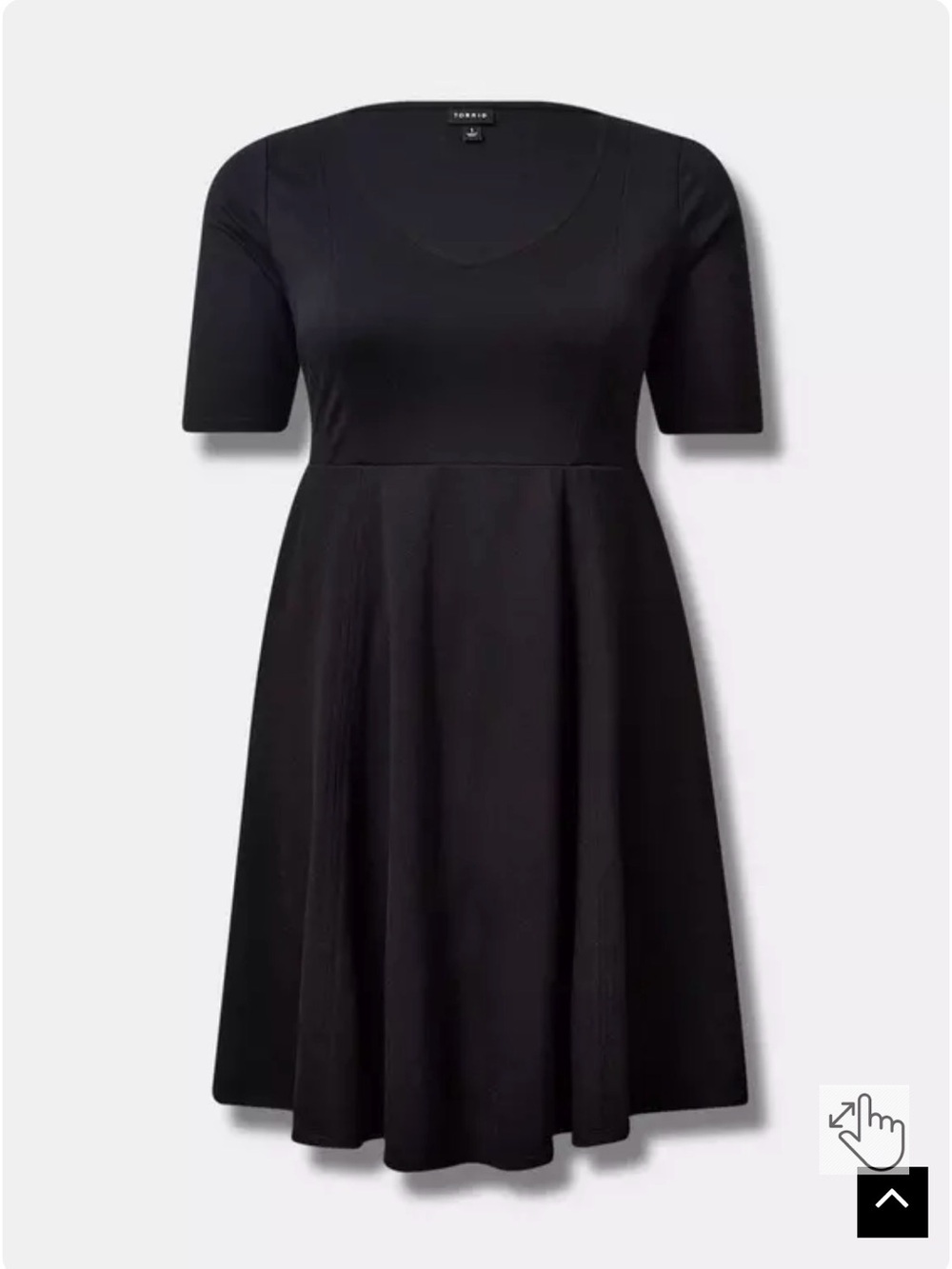 Torrid Mini Ponte V-Neck Skater Dress in Black Women’s Size 2X 18/20 Goth NWT